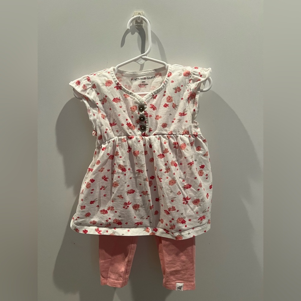 Burt’s Bees Baby Floral Baby Outfit with Leggings